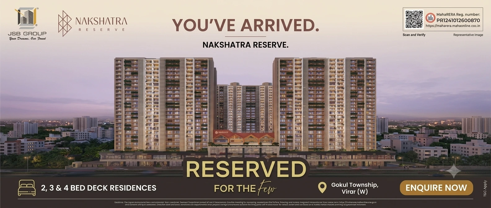 Nakshatra Reserve Virar West premium residential project by JSB Group